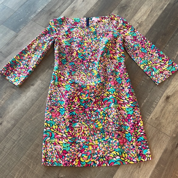 Lilly Pulitzer Caw Shauna Shift Dress 3/4 sleeve fully lined size 2 - Picture 3 of 8